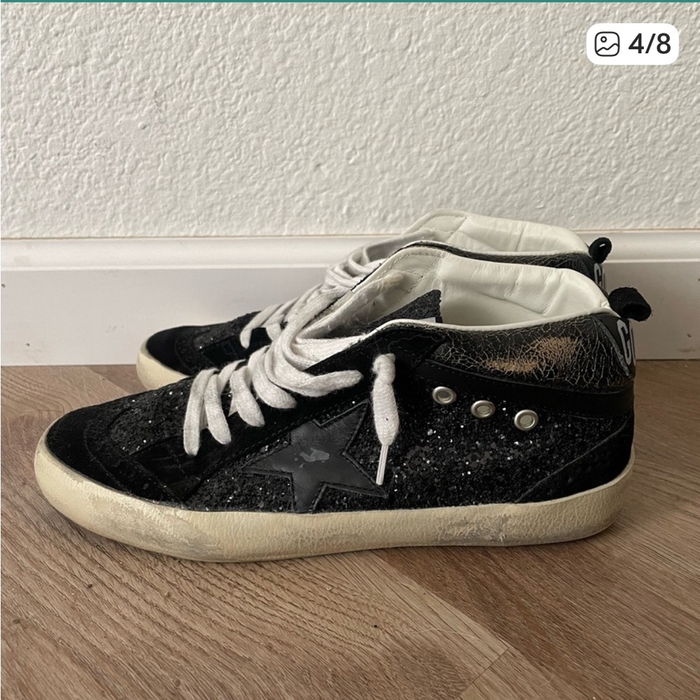 Golden Goose Midstar Sneakers - Black and Cream - Picture 5 of 8